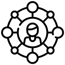 Icon: Netzwerk aus verbundenen Personen