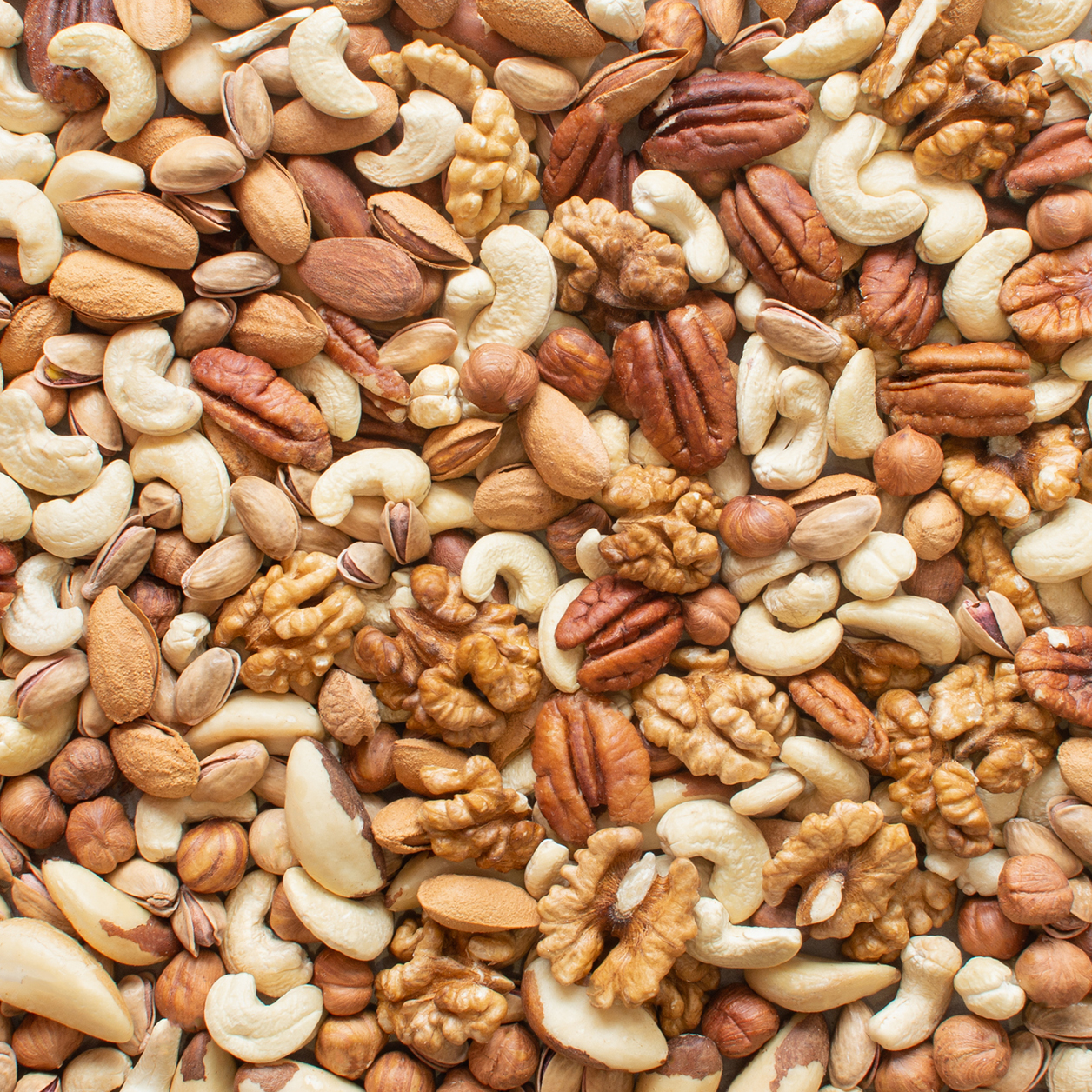 Viele unterschiedliche nusssorten