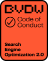 Logo von BVDW "Code of Conduct Search Engine Optimization 2.0"