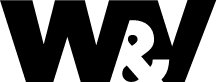 Schwarzes Logo von W&V