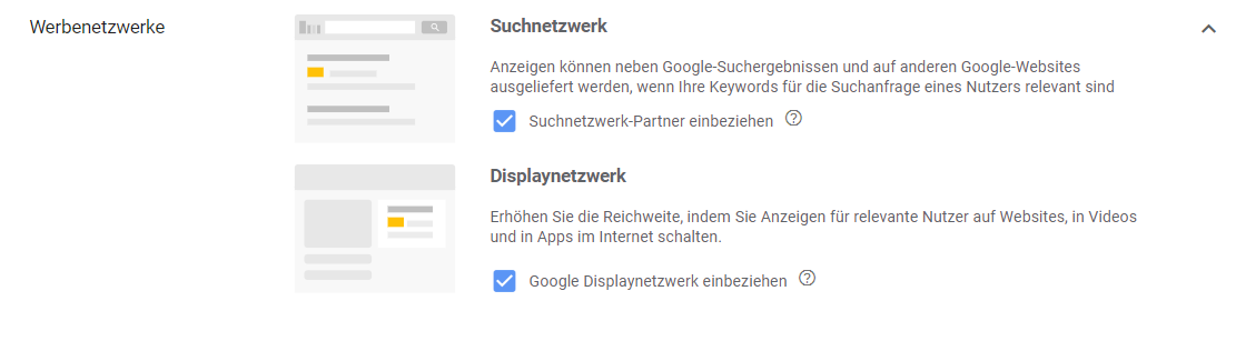 Google Ads: Suchnetzwerk Und Displaynetzwerk