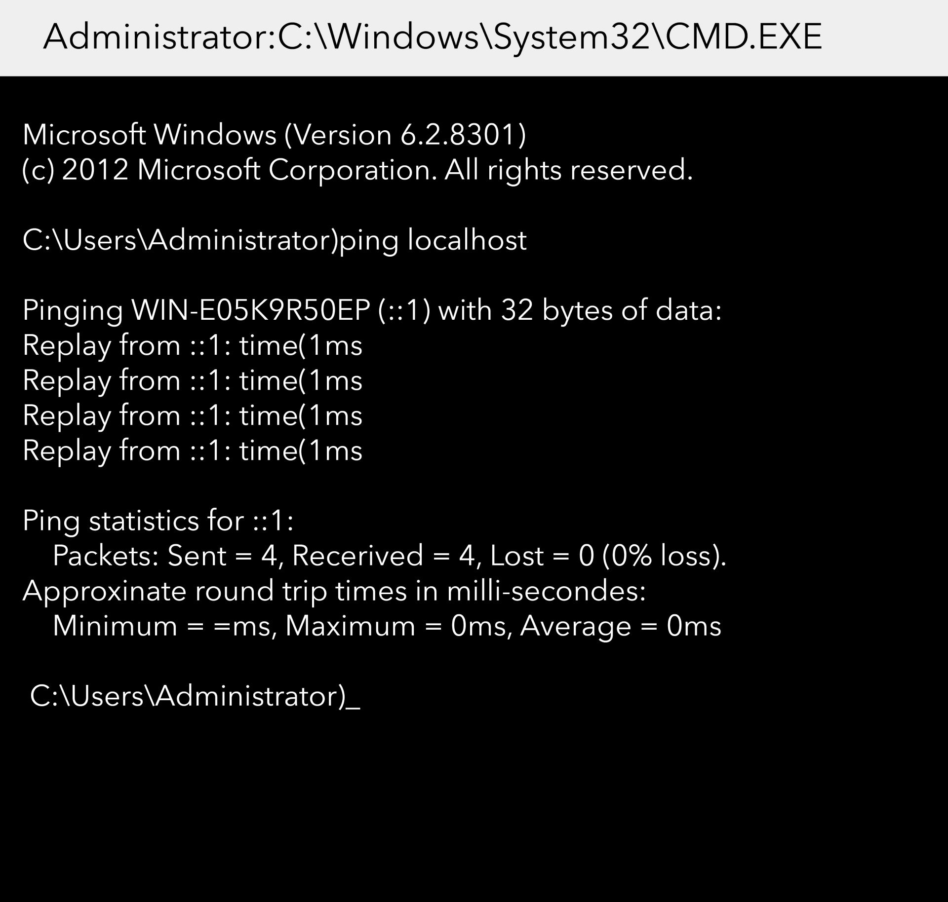 ping localhost